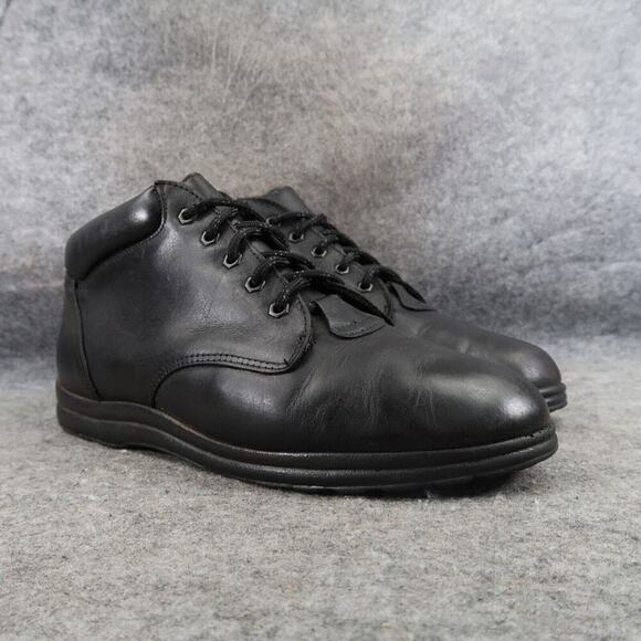 Munro Shoes Womens 9 Bootie Sneaker Lace Up Mid Leather Comfort Retro Walk Black - Picture 1 of 16